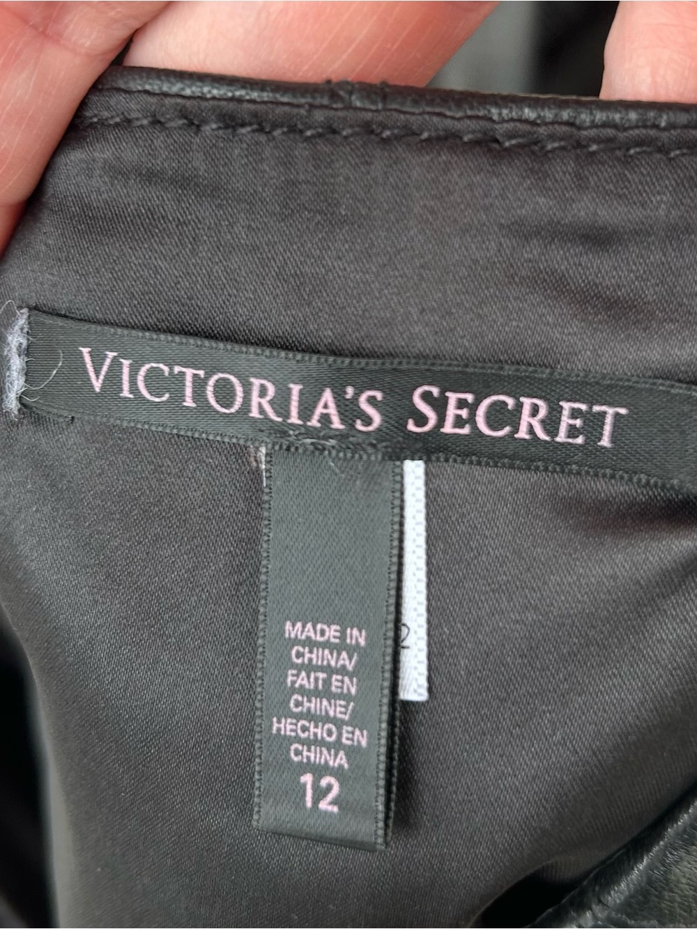 Victoria's Secret Black Lambskin Leather A-Line Twirly Mini Skirt y2k 12 - Picture 3 of 7